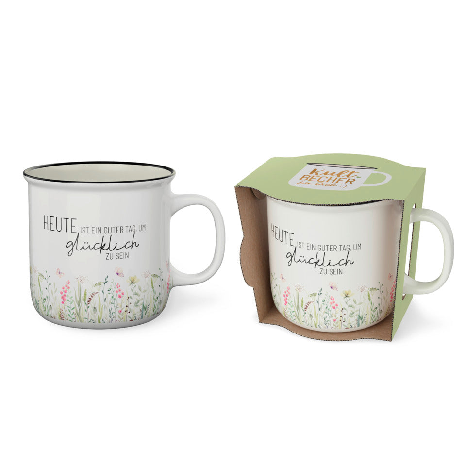 Kultbecher Lovely Greetings Wiese - Glücklich sein, 250ml FÜR DICH 904592 FÜR DICH 904592 250ml