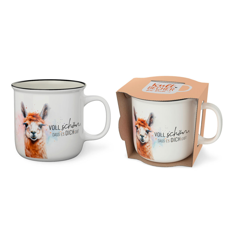 Kultbecher Lucky Friends Lama - Voll schön, dass es dich gibt, 250ml FÜR DICH 904806 FÜR DICH 904806 250ml