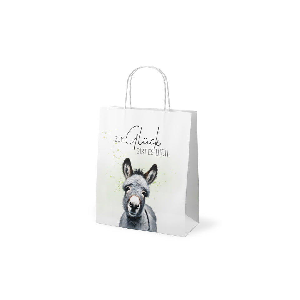 Geschenktragetasche Lucky Friends Esel - Zum Glück gibt es Dich, 24 x 20 x 8 cm FÜR DICH 991804 FÜR DICH 991804 24x20x8cm