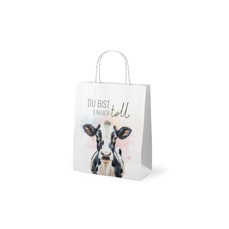 Geschenktragetasche Lucky Friends Kuh - Du bist einfach toll, 24 x 20 x 8 cm FÜR DICH 991808 FÜR DICH 991808 24x20x8cm
