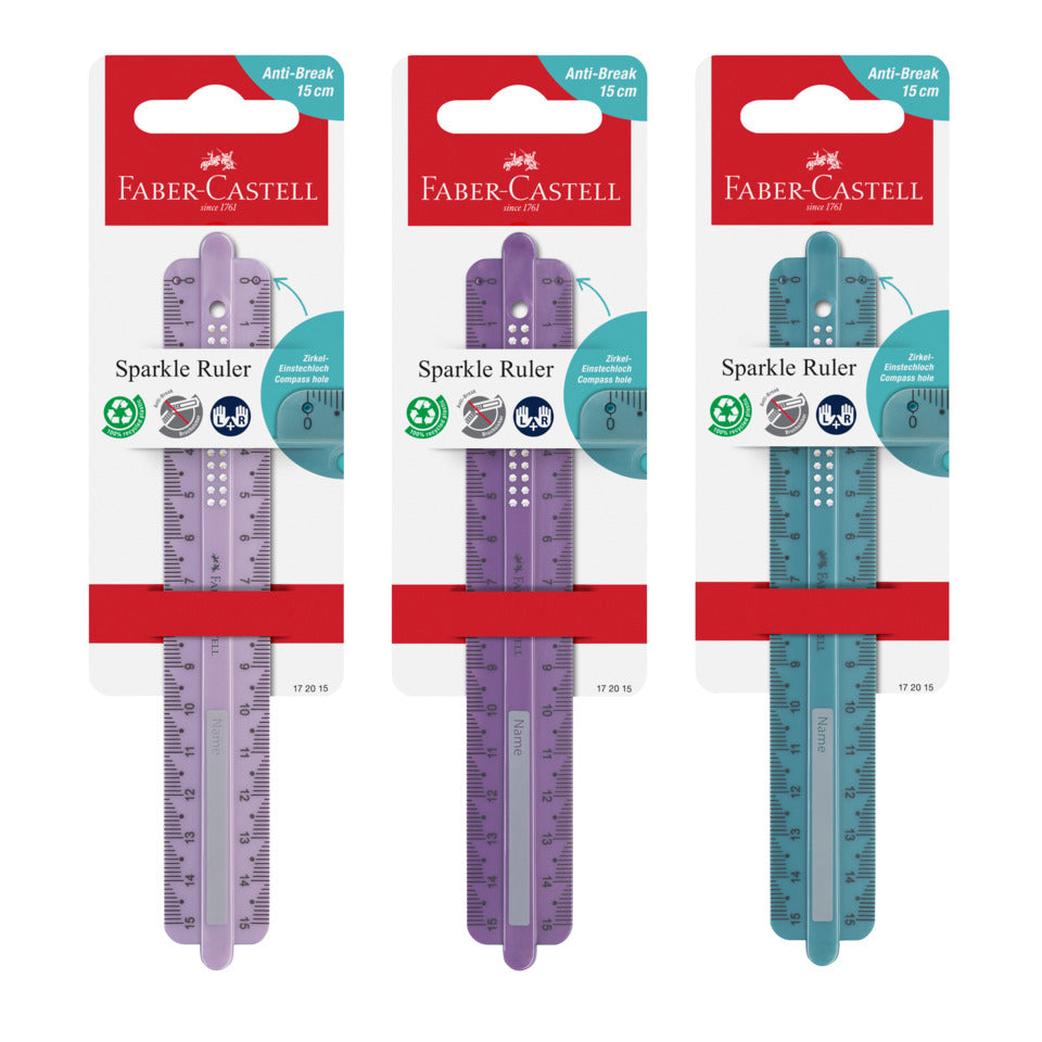 Lineal Sparkle, 15cm, sortiert FABER CASTELL 172015 FABER-CASTELL 172015