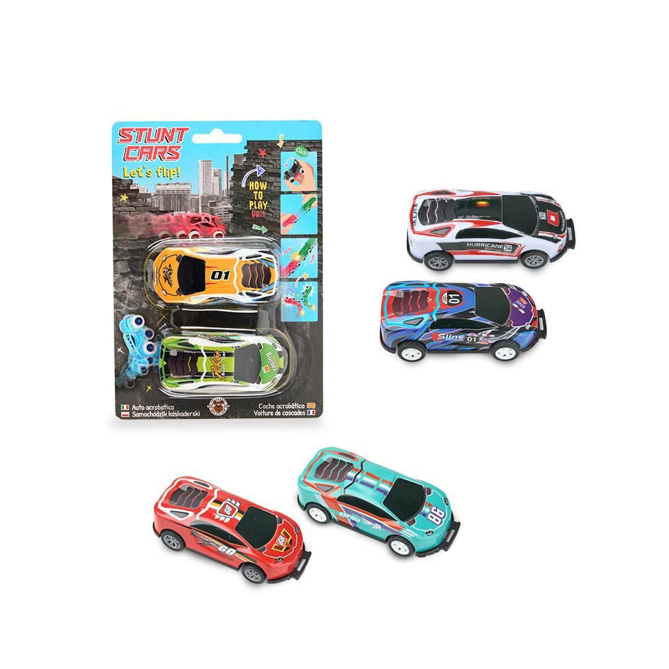 Miniauto Stunt-Car 2er-Set mit Rückzug & Backflip-Funktion, sortiert TRENDHAUS 967398 TRENDHAUS 967398 Speed Action