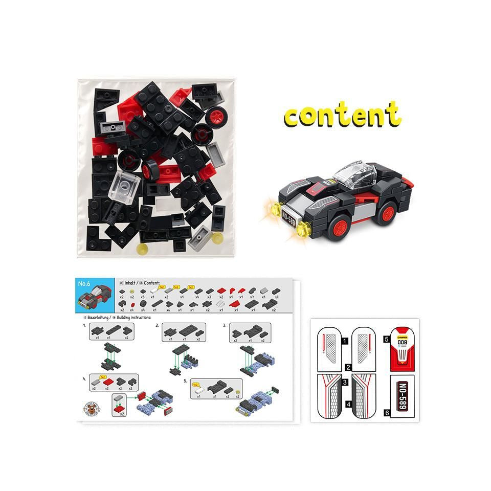Fahrzeug Bausatz Speed Action, 8-teilig, sortiert TRENDHAUS 967367 TRENDHAUS 967367 Speed Action