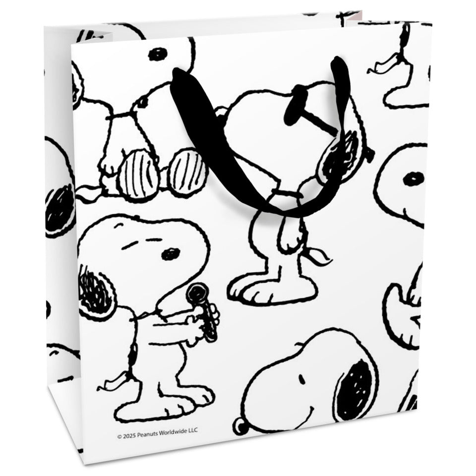 Geschenktragetasche Snoopy, 21 x 18 x 8 cm, weiß/schwarz BRAUN + COMPANY 1568-26420 BRAUN + COMPANY 1568-26420 21x18x8cm