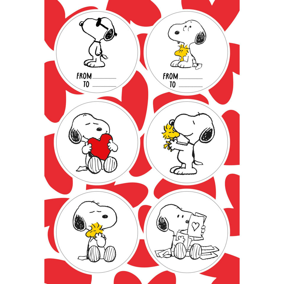 Sticker Snoopy Love, 11,5 x 17 cm, 24 Stück BRAUN + COMPANY 2605-26415