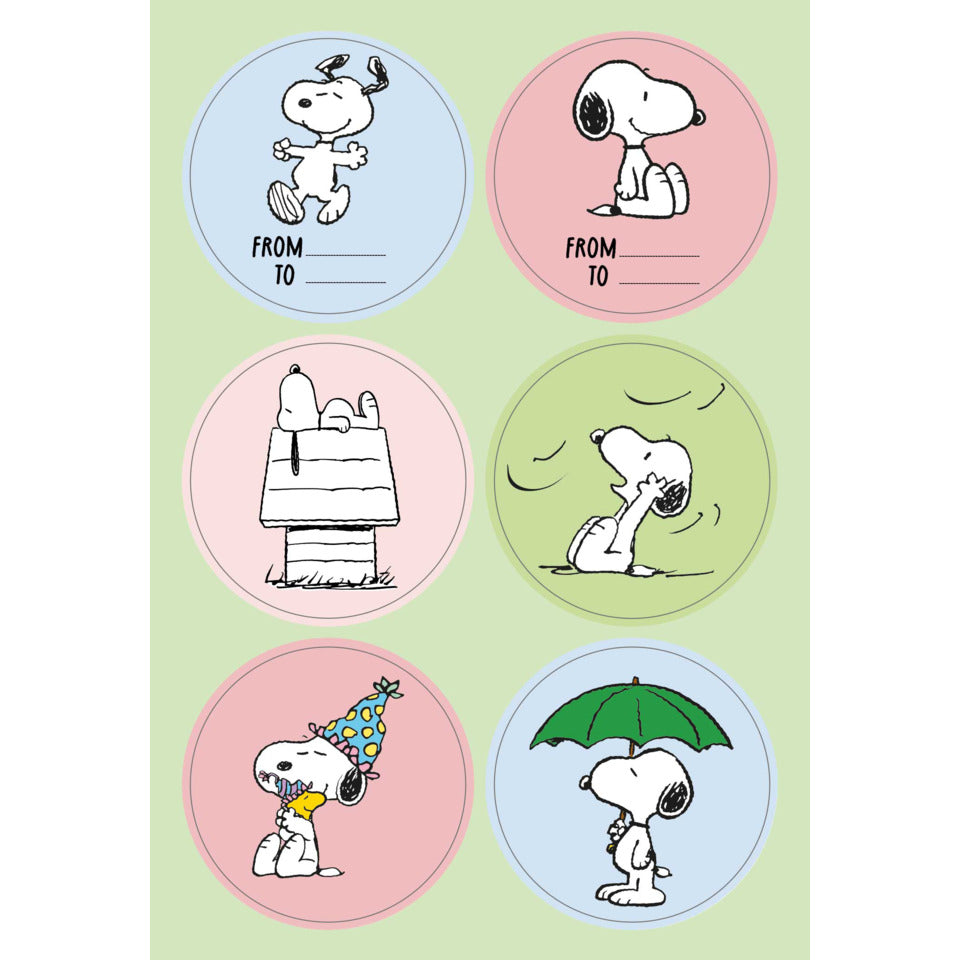 Sticker Snoopy Happy Day, 11,5 x 17 cm, 24 Stück BRAUN + COMPANY 2605-26418