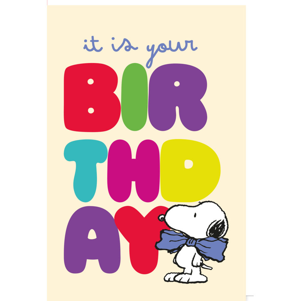 Geburtstagskarte Snoopy englisch, 11,5 x 17 cm BRAUN + COMPANY 5000-26002