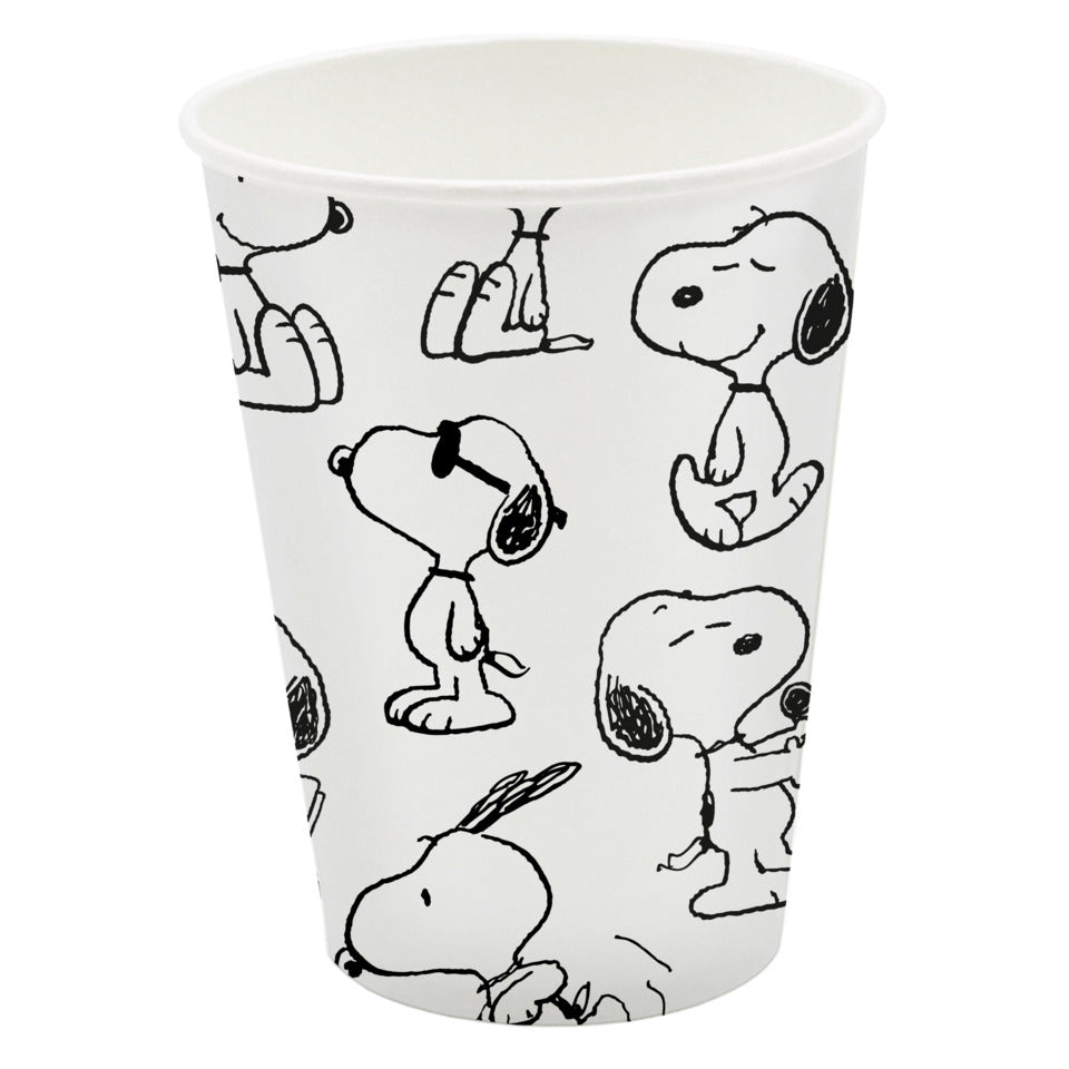 Motivbecher Snoopy Infinity, 0,2L, 10 Stück, weiß/schwarz BRAUN + COMPANY 3800-26112 BRAUN + COMPANY 3800-26112 0,2L
