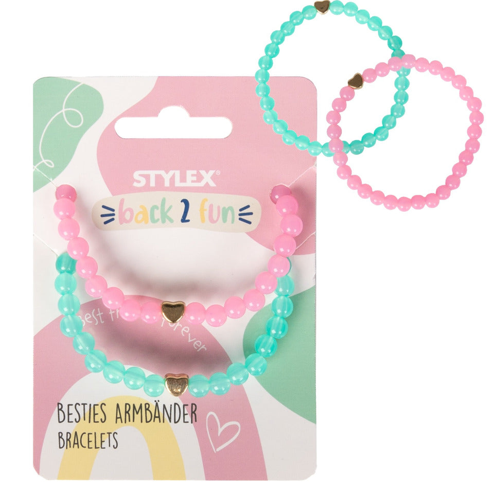 Perlen-Armbänder Back2Fun Kollektion, 2 Stück STYLEX 57004 STYLEX 57004 Time2Fun Kollektion