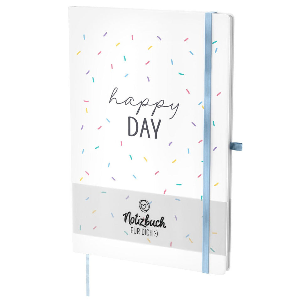 Notizbuch Liebe Wünsche - Happy Day, A5, 80g/m², liniert FÜR DICH 197224 FÜR DICH 197224 A5 liniert