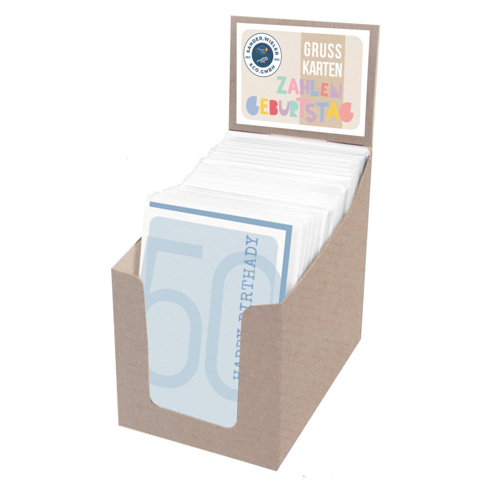 Grusskarten Zahlengeburtstag Premium, sortiert PAPER STYLE 52-0255 PAPERSTYLE 52-0255