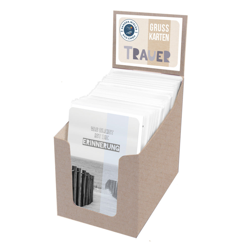 Grusskarten Trauer Black & White, 50er, sortiert PAPER STYLE 81-0255 PAPERSTYLE 81-0255