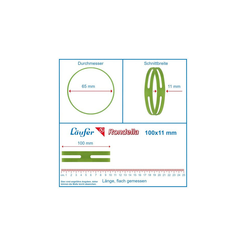 Gummiband X-Band, 100 x 11 mm / 65 mm Ø, bunt sortiert, 100g Läufer 50907 LÄUFER 50907  100g   D.65mm