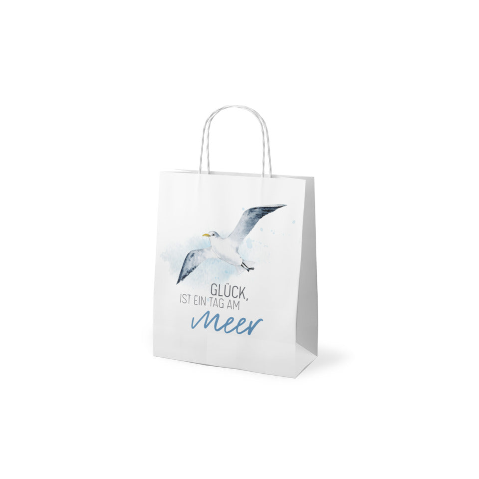 Geschenktragetasche Grüße vom Meer - Möwe, 24 x 20 x 9 cm FÜR DICH 991861 FÜR DICH 991861 24x20x9cm