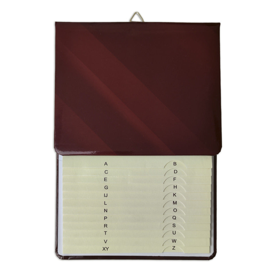 Telefonklappregister, hochwertige Ausführung, Kunstleder, 160 x 230 x 10mm, weinrot RNK 1716-2 RNK 1716-2 22x16cm