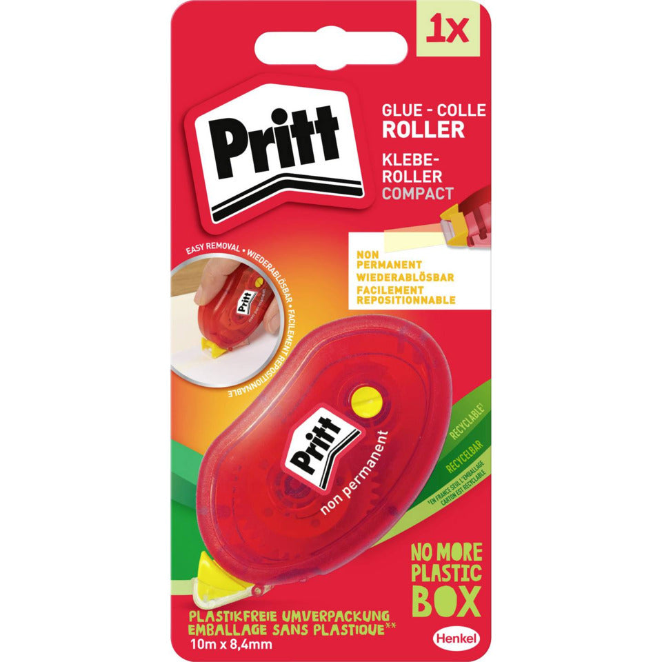 Kleberoller Compact 10 m x 8,4 mm non-permanent, ohne Lösungsmittel PRITT 9H ZCGNB HENKEL 9H ZCGNB