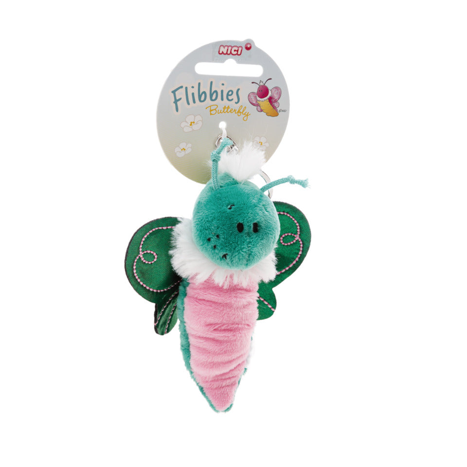 Schlüsselanhänger Flibbies Schmetterling, 10 cm, 4 Designs, 16 Stück NICI 62882 NICI 62882 10cm 4 Des. 16 Stück im Displ