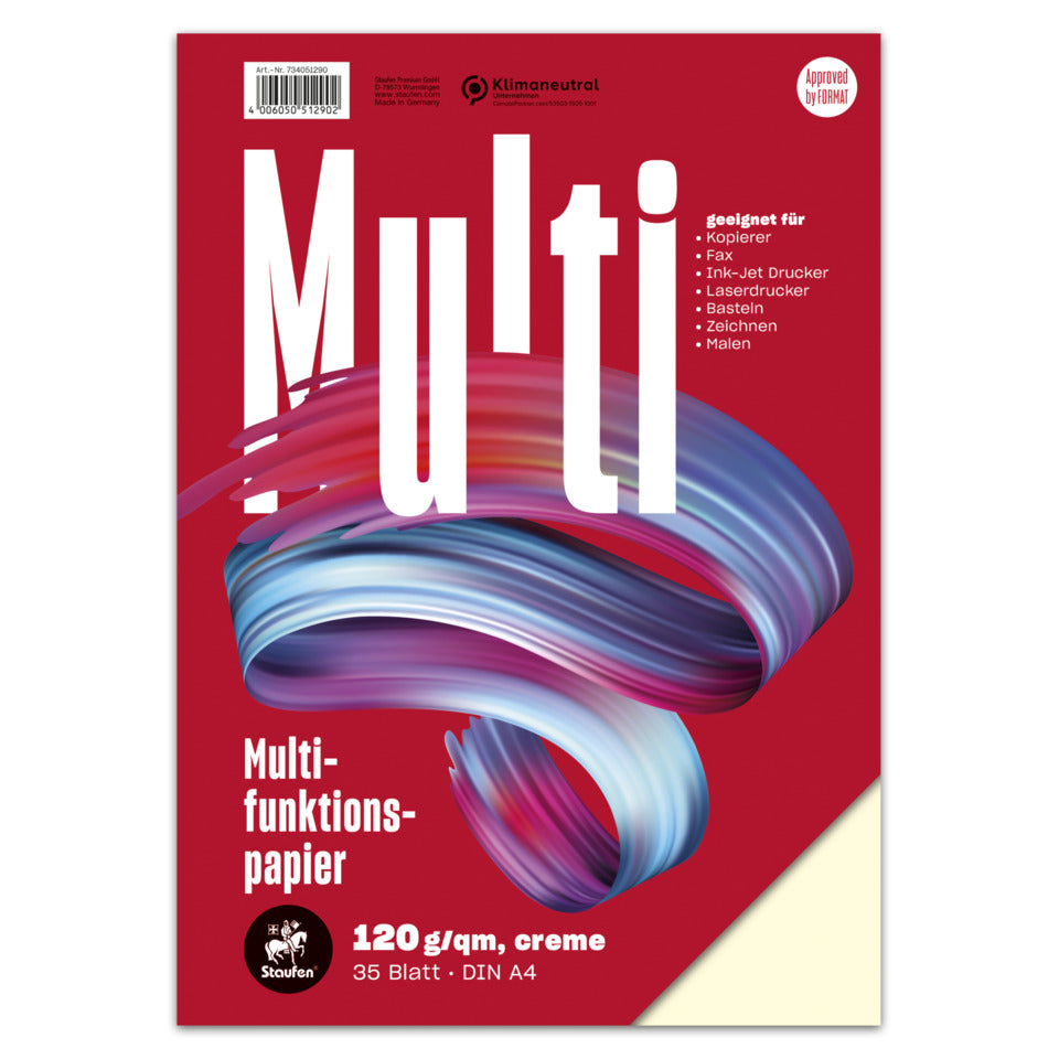 Multifunktionspapier 35 A4 creme STAUFEN STYLE 044120290