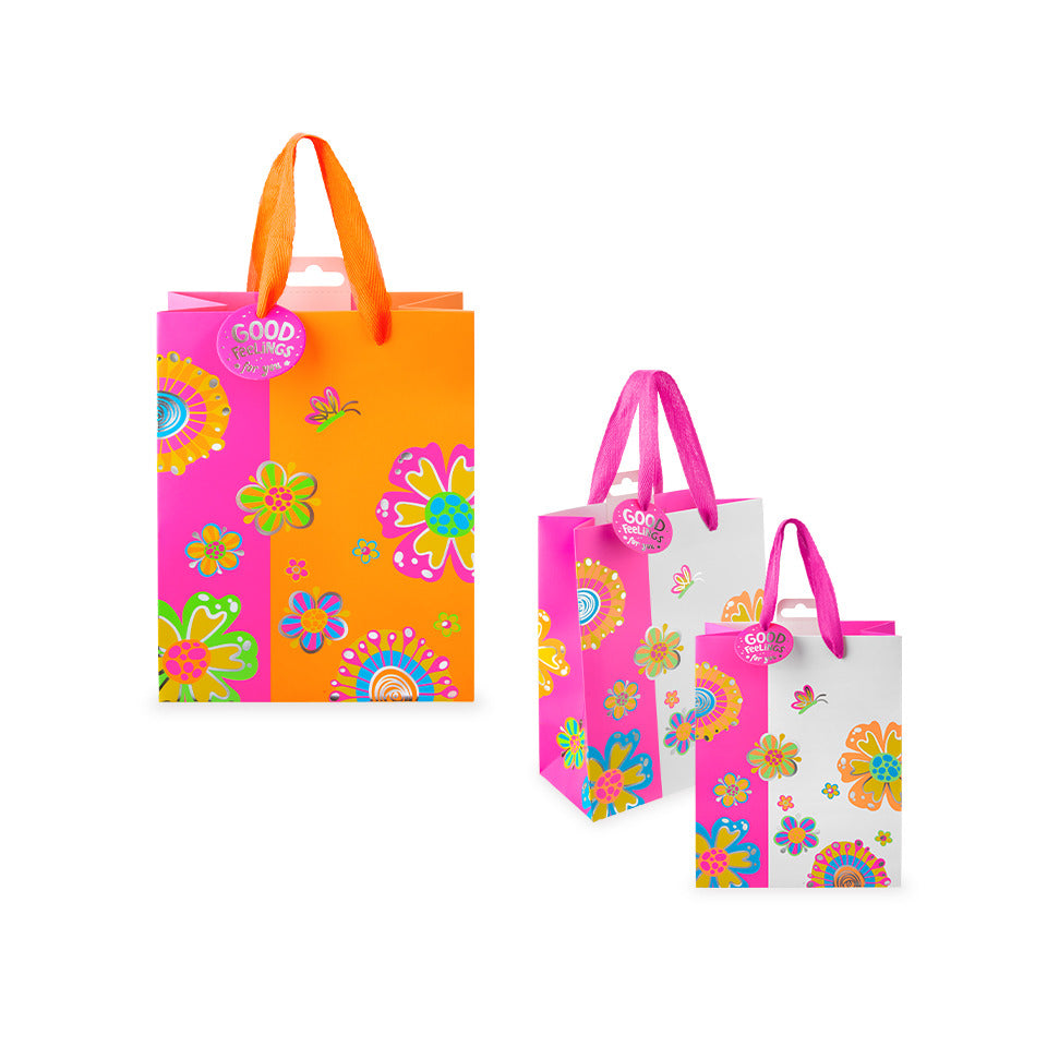 Geschenktragtasche Good Feelings, 18 x 23 x 10 cm, sortiert TRENDHAUS 968265 TRENDHAUS 968265 18x23x10cm
