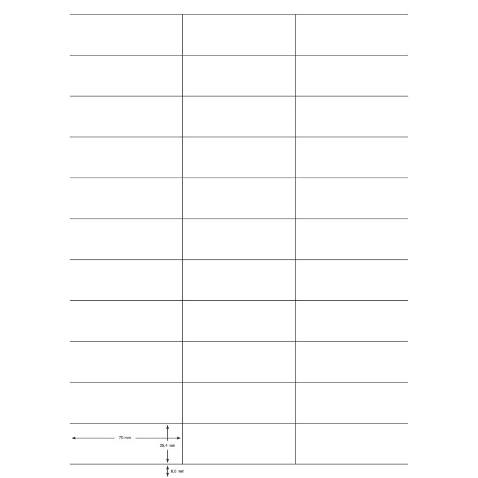 Universaletikett, 70x25,4mm, 3300 Stück, weiß Q-CONNECT KF10641 Q-CONNECT KF10641 3300St