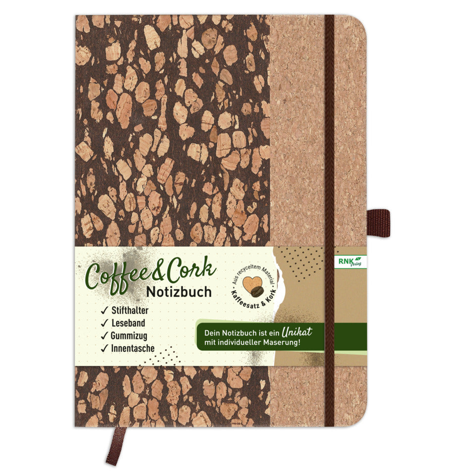 Notizbuch Eco Coffee&Cork, A5, 75g/m², 96 Blatt, dotted RNK 46839 RNK 46839 dotted 96BL 75g/m²