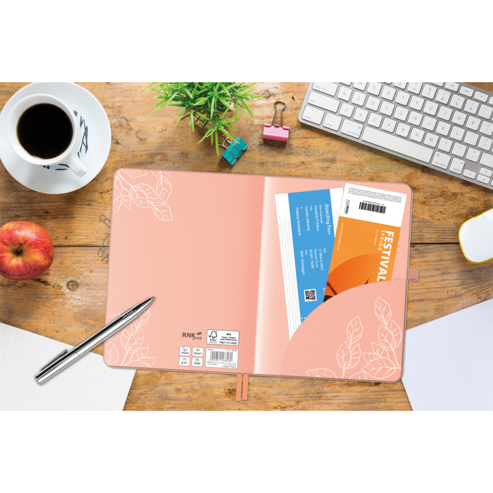 Notizbuch Vegan Apple, A5, 75g/m², 96 Blatt, liniert RNK 46848 RNK 46848 liniert 96BL 75g/m²