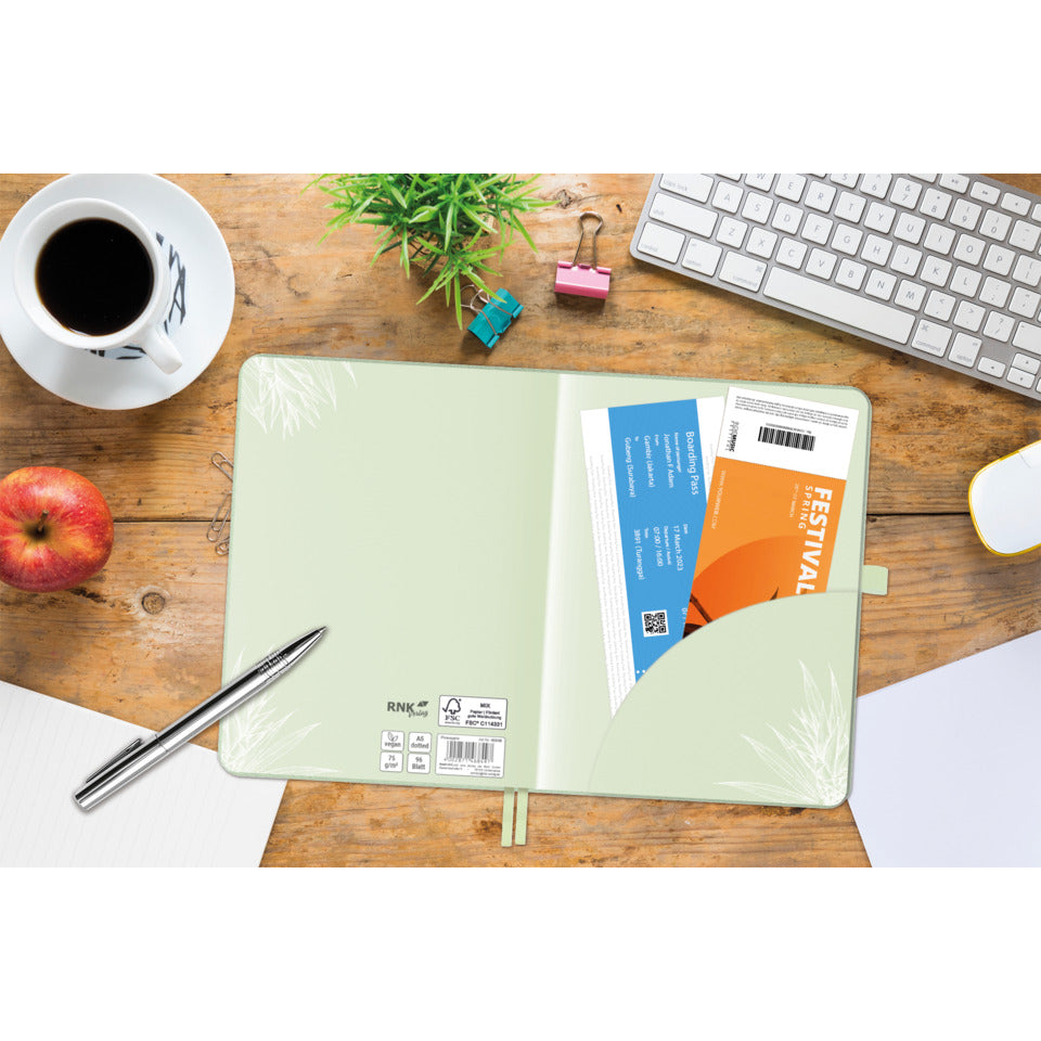 Notizbuch Vegan Pineapple, A5, 75g/m², 96 Blatt, dotted RNK 46849 RNK 46849 dotted 96BL 75g/m²