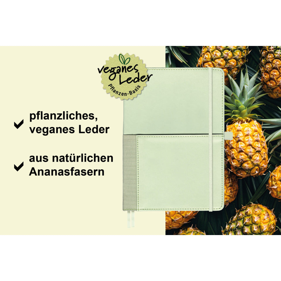 Notizbuch Vegan Pineapple, A5, 75g/m², 96 Blatt, dotted RNK 46849 RNK 46849 dotted 96BL 75g/m²