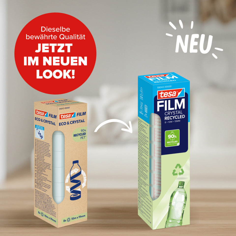 Klebefilm tesafilm® eco & crystal, 10mx19mm, 8 Rollen TESA 59043-00000-01 TESA 59043-00000-01 19mm x10m Tower