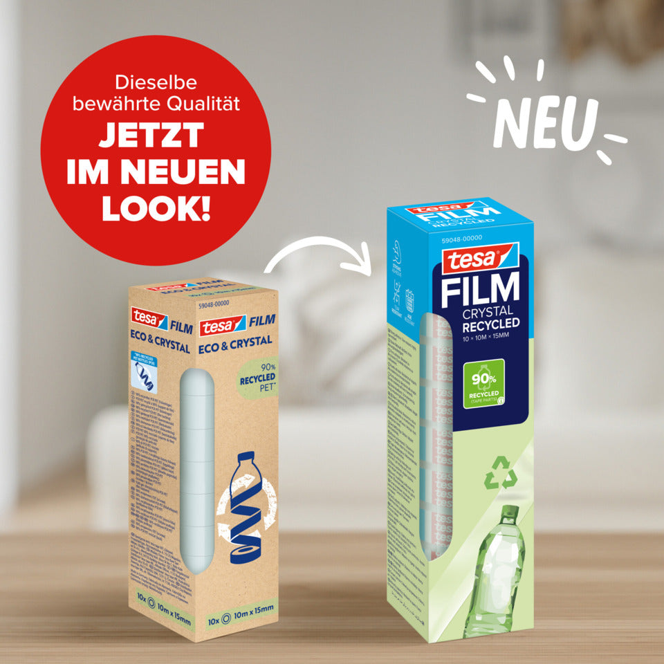 Klebeband tesafilm® eco & crystal, 10mx15mm, 10 Rollen, kristallklar TESA 59048-00000-00 TESA 59048-00000-00 15mm x10m Tower