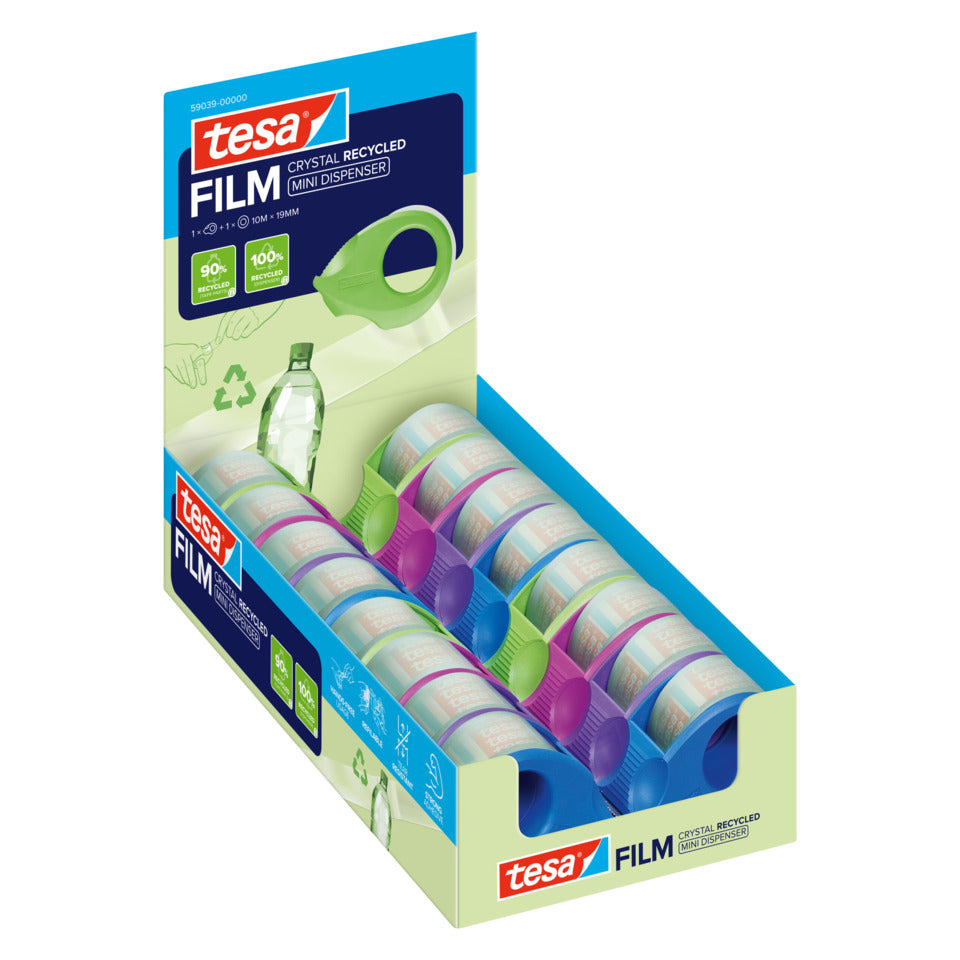 Handabroller Eco & Crystal Mini Dispenser, 1 Rolle 10mx19mm, sortiert TESA 59039-00000-00 TESA 59039-00000-00 19mm x10m Mini