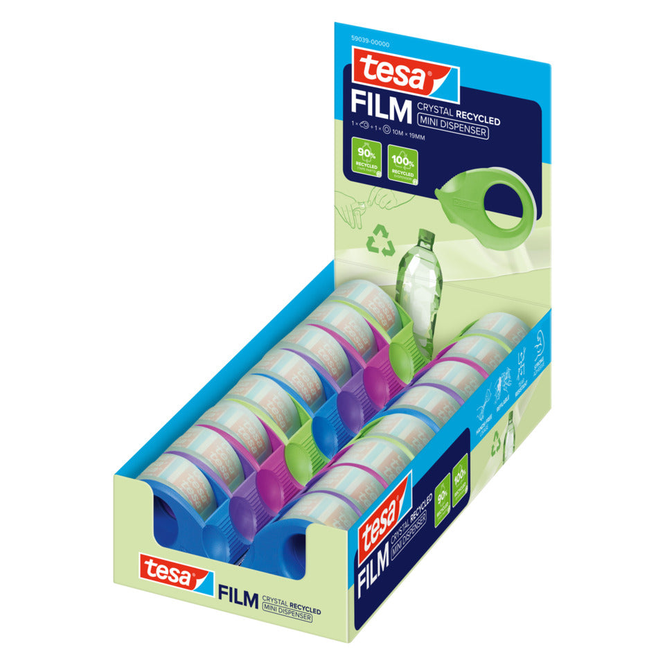 Handabroller Eco & Crystal Mini Dispenser, 1 Rolle 10mx19mm, sortiert TESA 59039-00000-00 TESA 59039-00000-00 19mm x10m Mini