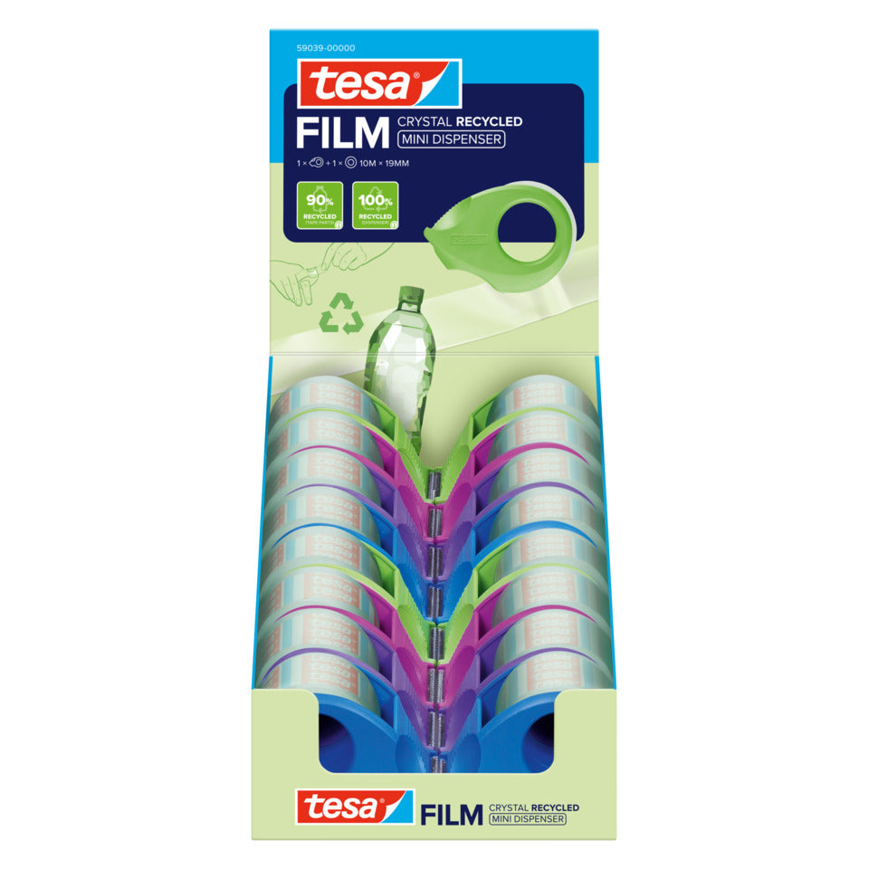 Handabroller Eco & Crystal Mini Dispenser, 1 Rolle 10mx19mm, sortiert TESA 59039-00000-00 TESA 59039-00000-00 19mm x10m Mini