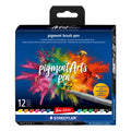 Pigmentlineretui Brush, 12 Farben, sortiert STAEDTLER 371 C12-1
