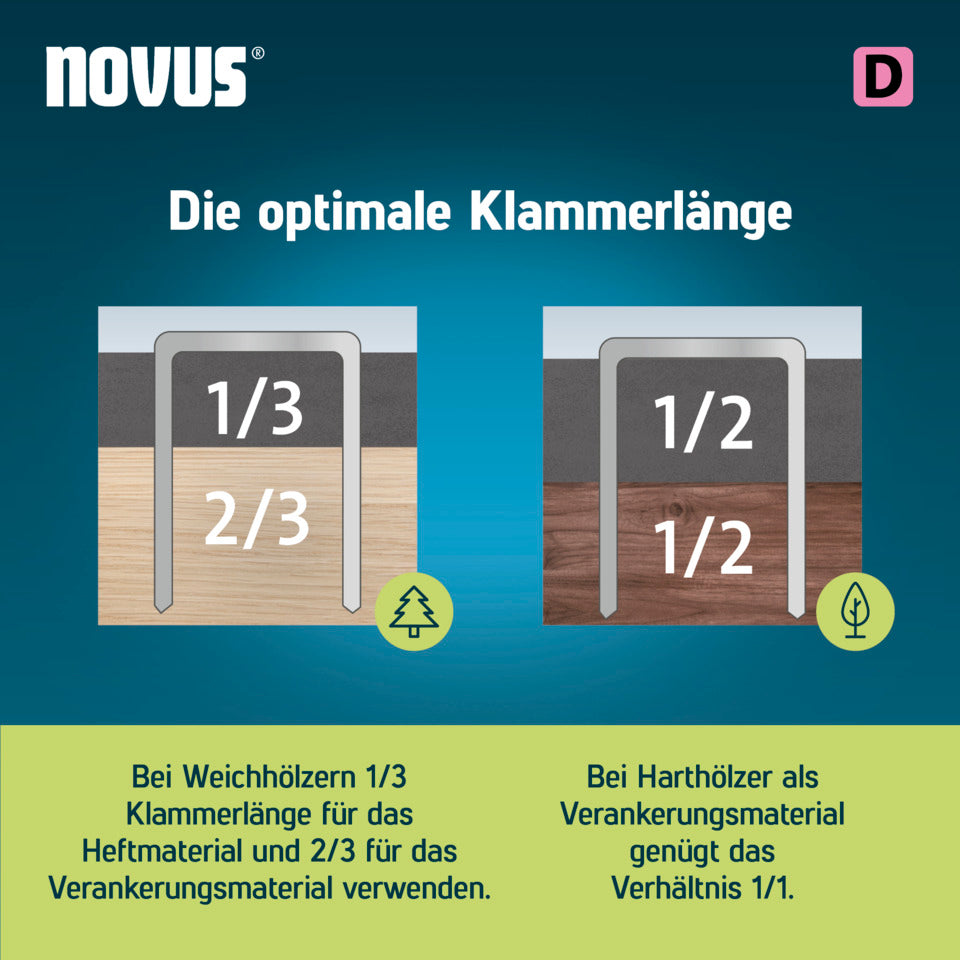 Heftklammer 53F/8, verzinkt, 1200 Stück, silber NOVUS 042-0789 NOVUS 042-0789 verzinkt