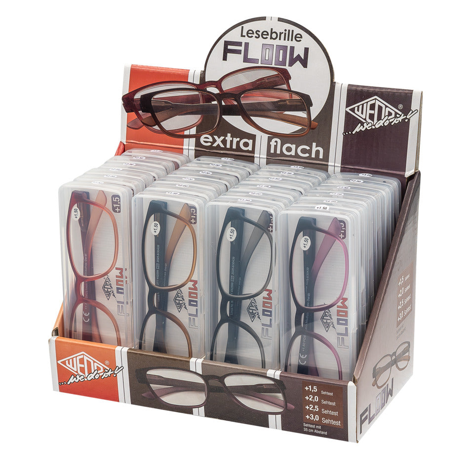 Lesebrille FLOOW, 24 Stück, sortiert WEDO 271 442599