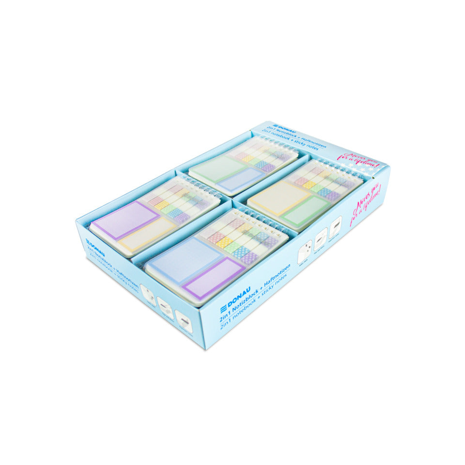 Haftnotizblock 2in1 + Notizblock DONAU 7580001-99