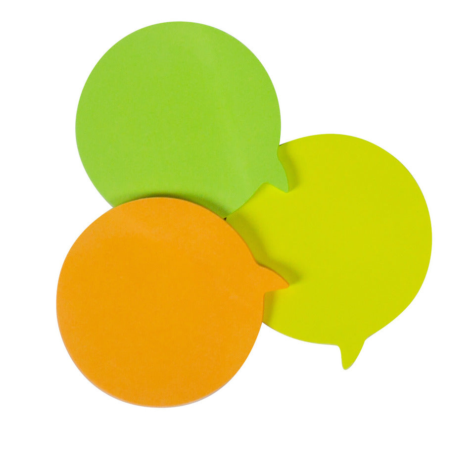 Haftnotizblock Sprechblase Neon, 3 x 25 Blatt DONAU 7580002-01