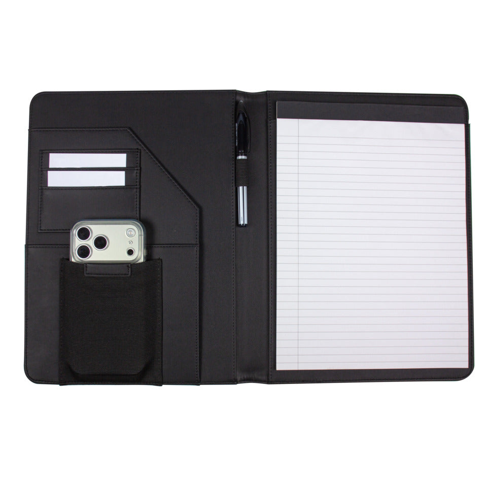 Schreibmappe, A4, 30 Blatt, liniert, Kunstleder, schwarz DONAU 8560101-01