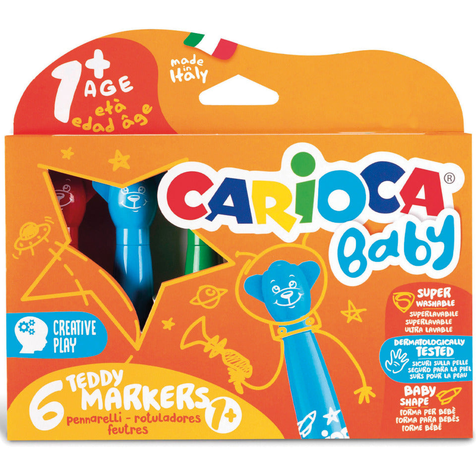 Baby Teddy Fasermaler, 6 Stück CARIOCA CA42815 CARIOCA CA42815 ab 12 Monate
