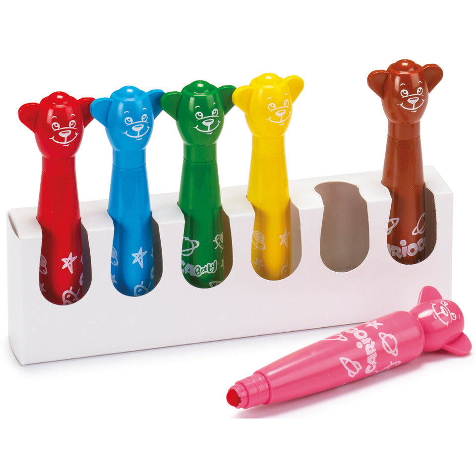 Baby Teddy Fasermaler, 6 Stück CARIOCA CA42815 CARIOCA CA42815 ab 12 Monate