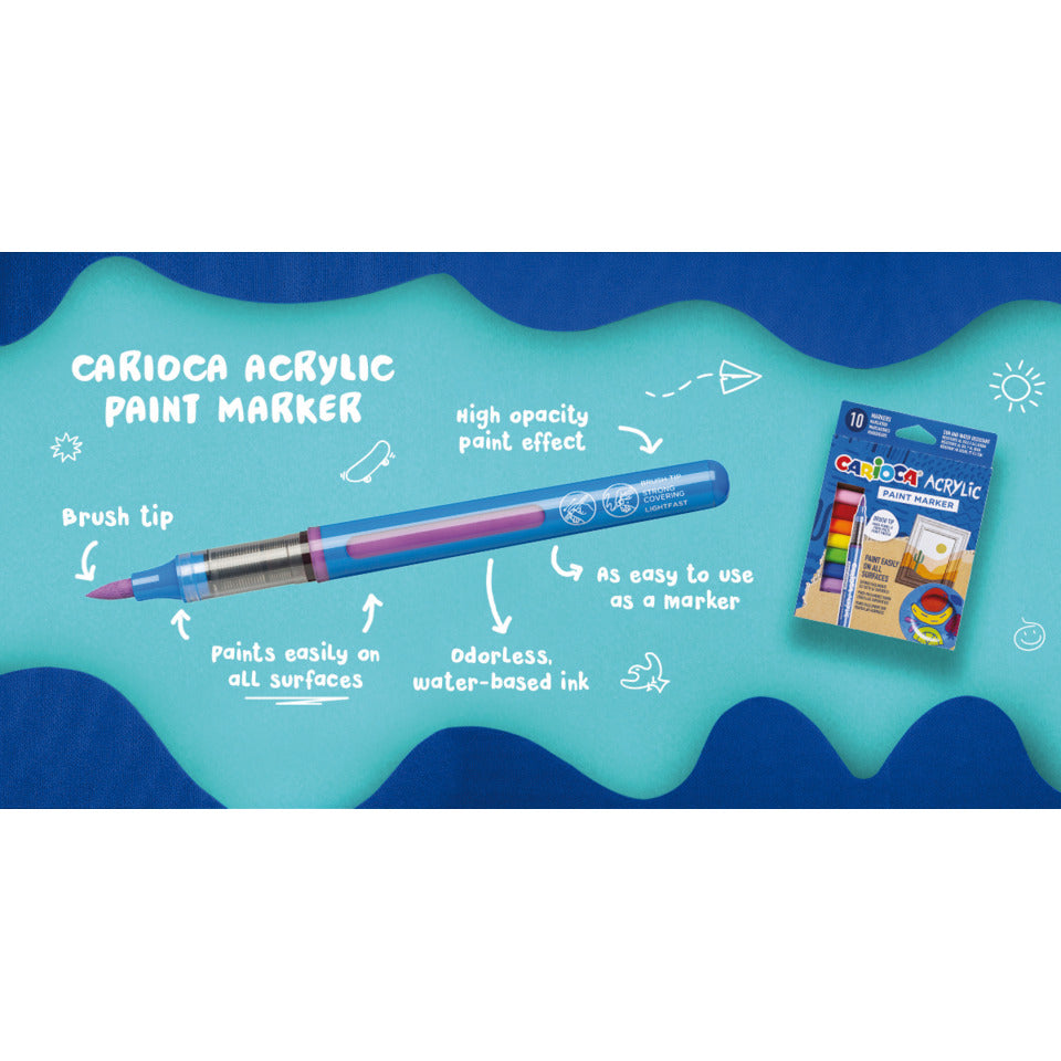 Acrylic-Marker mit Pinsel-Spitze, 5 Stück CARIOCA CA45280 CARIOCA CA45280 5Stück