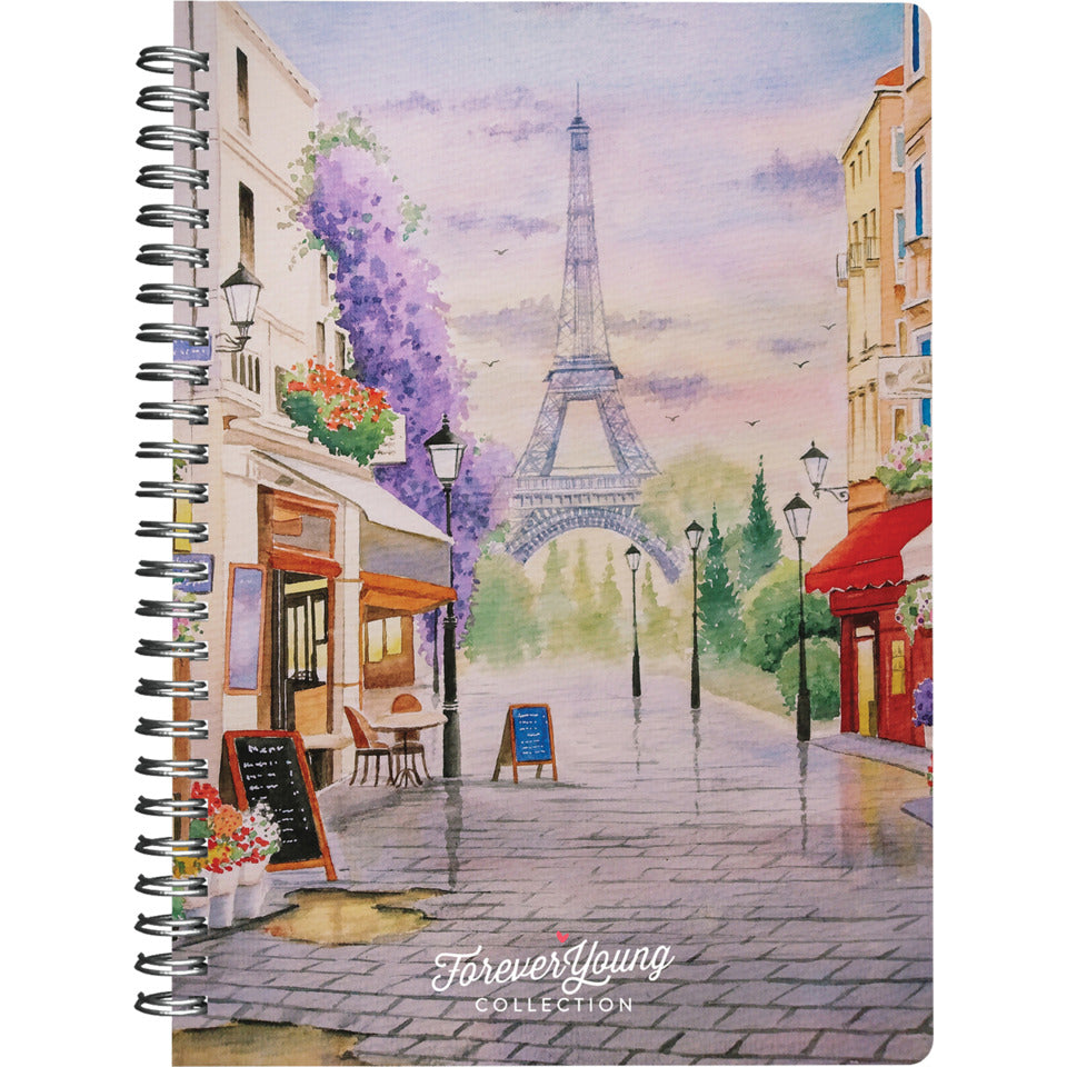 Spiralnotizbuch Forever Young Paris, A5, 90g/m², 120 Seiten, kariert FUN 81906 FUN 81906 Paris