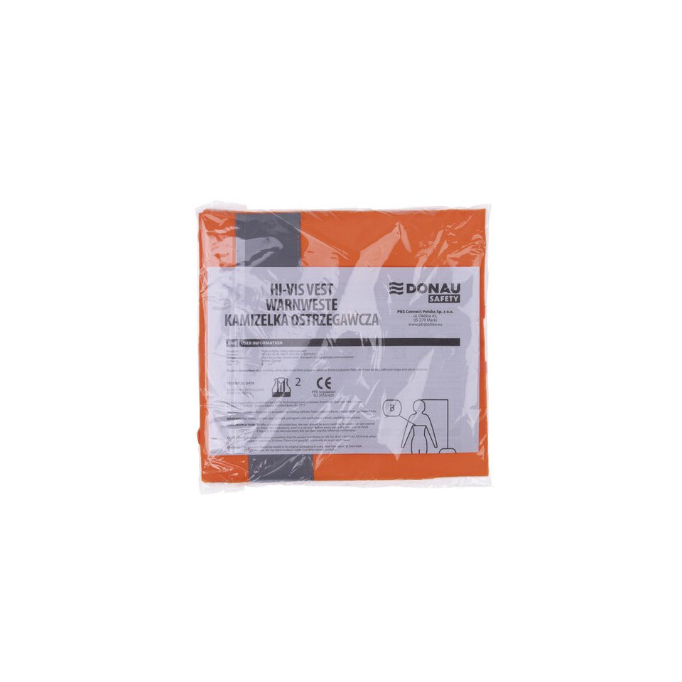 Warnweste, Größe 10 = XL, Polyester, orange DONAU 32214511-10 DONAU 32214511-10 Größe 10=XL