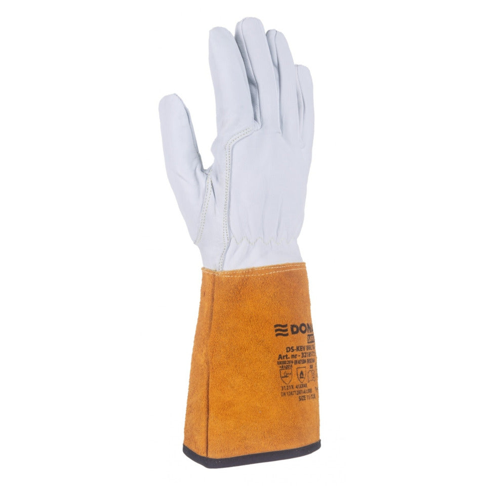 Schutzhandschuh, Größe 10 = XL, Ziegenleder, weiß/gold DONAU 32185731-10 DONAU 32185731-10 WIG-Schw.Ziegenleder
