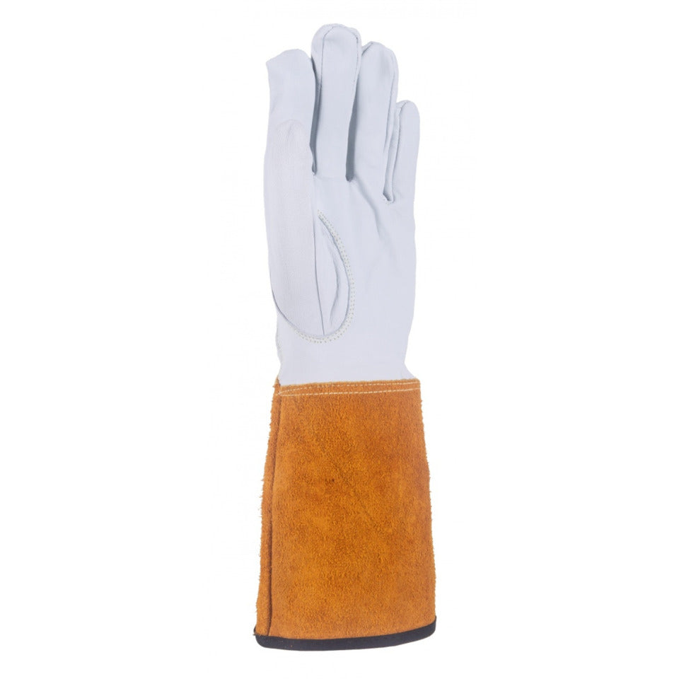 Schutzhandschuh, Größe 10 = XL, Ziegenleder, weiß/gold DONAU 32185731-10 DONAU 32185731-10 WIG-Schw.Ziegenleder