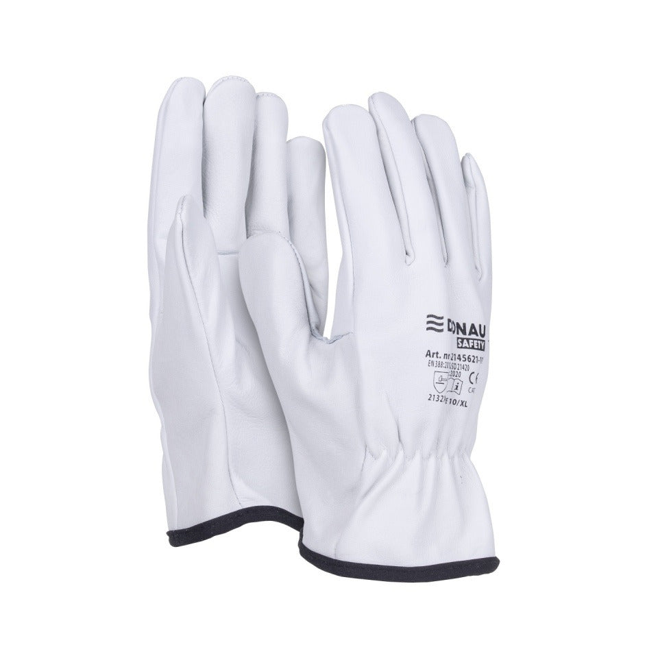 Arbeitshandschuh, Größe 11 = XXL, Rindvollleder, weiß DONAU 32145621-11 DONAU 32145621-11 Rindvollleder