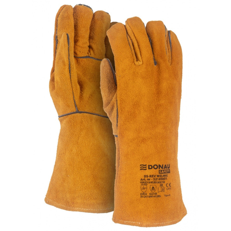 Schutzhandschuh, Größe 10 = XL, Ziegenleder, gold DONAU 32185831-10 DONAU 32185831-10 WIG-Schw.Ziegenleder
