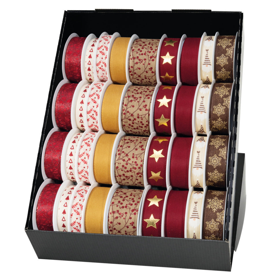 Weihnachts-Zierbandpräsenter, 36-teilig, sortiert GOLDINA Z712 099 94 0036