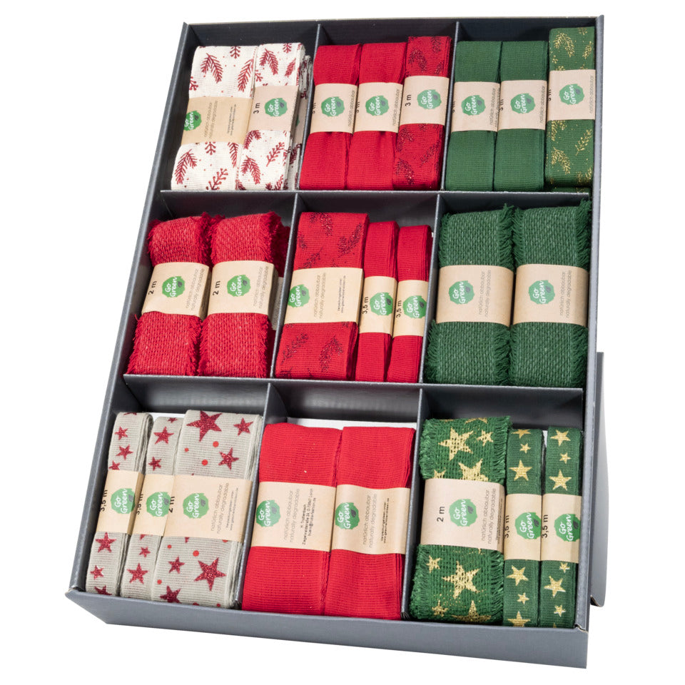 Weihnachts-Zierbandpräsenter, 58-teilig, sortiert GOLDINA Z728 099 94 0058 GOLDINA Z728 099 94 0058 Strängchen